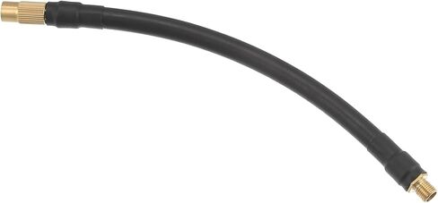 X AUTOHAUX 20cm Threaded Tire Inflator Extension Hose Chuck Adapter Air Pump Tube Tire Valve Pipe for Car Truck Bike MTB Copper Rubber Black Copper Tone in Saudi Arabia