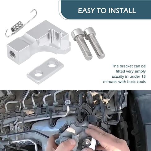 5 PCS Car Intake Manifold Repair Bracket, P2015 Code Repair Bracket Gasket Spring and Screws, OEM# 03L129711E 03L129711AG, Compatible with Volkswagen Audi Skoda (Silver) in Kuwait