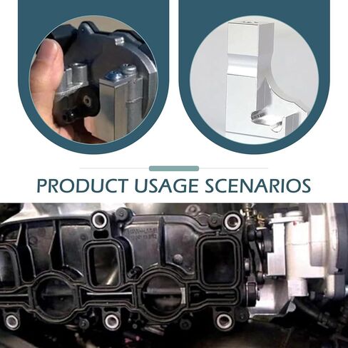 5 PCS Car Intake Manifold Repair Bracket, P2015 Code Repair Bracket Gasket Spring and Screws, OEM# 03L129711E 03L129711AG, Compatible with Volkswagen Audi Skoda (Silver) in Kuwait