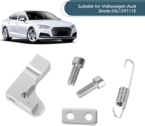 5 PCS Car Intake Manifold Repair Bracket, P2015 Code Repair Bracket Gasket Spring and Screws, OEM# 03L129711E 03L129711AG, Compatible with Volkswagen Audi Skoda (Silver) in Kuwait