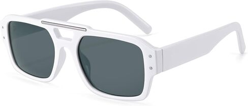 Hycredi Retro Aviator Sunglasses for Women Men, Trendy Square 90s Shades,70s Vintage Classic Rectangle Sun Glasses in Saudi Arabia