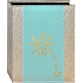 Pioneer Photo Albums Gold Design Embossed Seagrass Photo Album, Crystal Palm