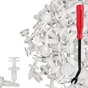 Xislet 101-Pcs GM Door Panel Retainer Clips Included Plastic Fastener Removal Tool Compatible with GM Cars and GMC C1500/C2500/C3500/K1500/K2500/K3500 Replace OE 15960325