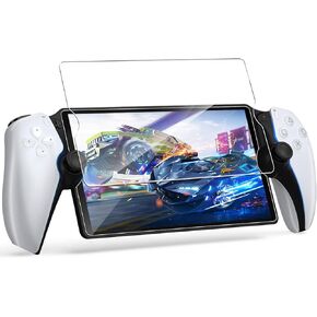 واقي شاشة Fintie لجهاز PlayStation Portal Remote Player - طبقة واقية من الزجاج المقوى بقوة 9H، مضاد للخدش ومضاد لبصمات الأصابع، خالٍ من الفقاعات وصديق للحافظة شفاف كريستالي