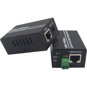 IP Ethernet Over Twisted Pair Extenders up to 300M(1000FT),Ethernet Over RJ45 Cat5/6 Network Cable up to 500M (1650FT) for HD Network IP Cameras 2 Pack