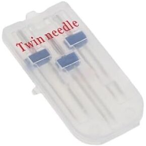 3Pcs White Twin Stretch Needle Double Twin Needles Pins (3 Size Mixed 2.0/90 3.0/90 4.0/90) and 5 Grooves Pintuck Presser Foot Use Safety Small in Size and Light in Weight,Machine Needles