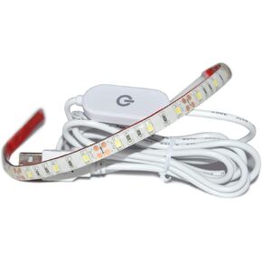 ضوء آلة الخياطة، 5 فولت LED شريط إضاءة أبيض 0.3 متر سلك لمس باهت طاقة USB 5 فولت 6500 كيلو أبيض بارد/4000 كيلو ضوء نهاري أبيض مع شريط لاصق، يناسب جميع آلات الخياطة، 11.79*0.31*0.13 in Kuwait