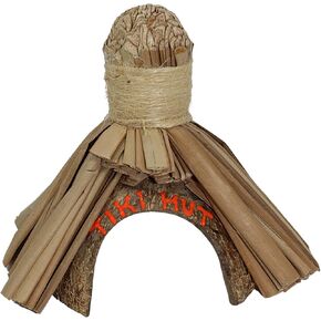 تيكي هت مخبأ ديكور الموائل للحيوانات الأليفة، البرمائيات، سرطان البحر الناسك، ملحق قفص ديكور، 6 بوصات in Kuwait