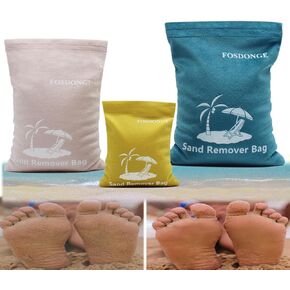 3 Sizes of Sand Remover for Beach Talc-Free, Sand Removal Bag for Family Use, Beach Essentials, Beach Accessories Must Haves for Man Women and Baby