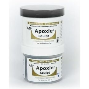 Aves Apoxie Sculpt Clay - 2 Part Modeling Clay Compound (A & B) - 1/10 Pound, Epoxy Sculpt Clay for Sculpting, Modeling, Filling, Repairing, Simple to Use and Durable Air Dry Clay – Black
