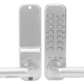 Smart Mechanical Door Lock, Digital Password Entry Non Power Anti Theft Home Access, Keypad Keyless Entry Contemporary Residential Electronic Lever Lock