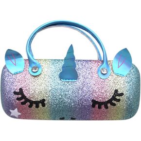 حقيبة نظارة ملونة للنساء والفتيات الصغيرات، حقيبة تخزين مكياج مبتكرة، حقيبة نظارات شمسية محمولة بمقبض in Kuwait