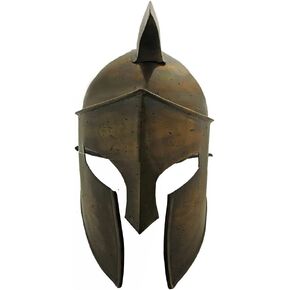 18 Gauge Brass Finished Wearable Roman Gladiator Helmet Replica