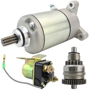 Starter with Drive Relay for Polaris Sportsman 500 335 400 96-02, Magnum 325 425 500 95-02, Scrambler 500 97-02, Big Boss 500 98-02, Worker 335 500 99-01, Ranger 425 500 98-02, 3090188 3084981