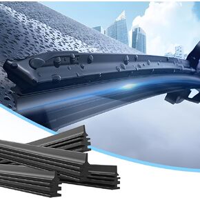 Car Windshield Wiper Blade Refills, Front Frameless Silicone Strips, 32inch Adjustable Size, DIY Pack of 4, Universal for Car Truck SUV Van in Kuwait