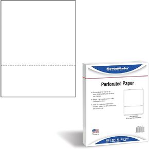 ورق مثقوب PrintWorks Professional 3 5/8 بوصة، 500 ورقة، 20 رطل، أبيض (04132)