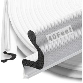 40 Feet Kerf Door Weather Stripping Door Seal, Long Reach V-Shaped Door Seal Strip for Door Frame Door Weatherstripping Insulation Strip Door Soundproofing for Large Gap(Black) in Kuwait