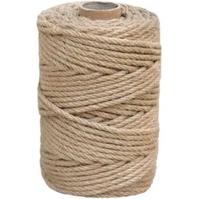 1/5 in (5 mm) X 164 Ft (50 Meters) Natural Sisal Hemp Rope Heavy Duty Thick Twine for Cat Scratcher Post Tree, Garden, Binding, Crafts Packing Material
