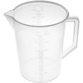 Othmro Measuring Cup 3000ml PP Plastic Graduated Beaker Transparent for Lab Kitchen Liquids 1pcs
