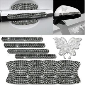 Car Door Handle Scratch Protector Bling Door Handle Sticker for Car, Car Door Handle Decor Bling Car Accessories for Women