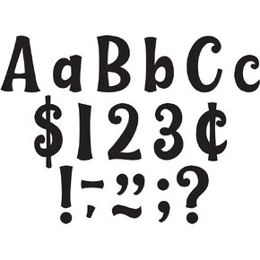Teacher Created Resources Black 4" Wild Whimsy Letters Combo Pack (TCR9197)