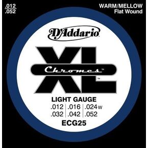 2014 D'Addario D'Addario ECG25 Chromes Flatwound Guitar Strings, 12-52, Light N/A