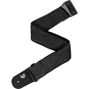 D'Addario Accessories Denim Guitar Strap - Guitar Accessories - Electric Guitar Strap, Acoustic Guitar Strap, Acoustic Electric Guitar Strap & Bass Guitar Strap - Grey