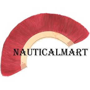 RED Plume Black Crest Brush Natural Horse Hair for Roman Helmet Armor New Plume for Roman Centurion Officer Helmet Red Plume Armor SCA, Detachable Plume