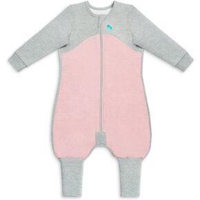 Love to Dream Organic Sleep Suit with Legs, Short Sleeve Baby Sleep Suit, Super Soft, Temperature Regulating Toddler Sleeping Bag, All Seasons Wearable Blanket, Blue, 6-12 Months