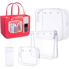 3+1 أكياس شفافة متوافقة مع حقيبة Bogg، ملحقات ملحقة متوافقة مع حقائب Bogg مقاس XL مع محفظة للهاتف الخلوي، سحاب مصمم متوافق مع منظم Bogg، مساحة تخزين مقسمة للسفر in Kuwait