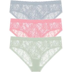 Natori Women's Bliss Allure One Size Lace Girl Brief 3-Pack