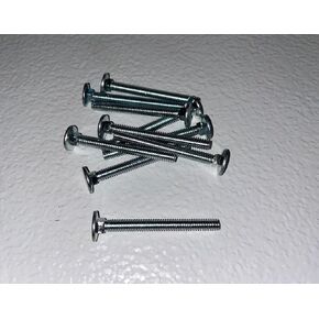 ¼" x 2-1/2 Inch Flat Head Carriage Bolts, Zinc Plated