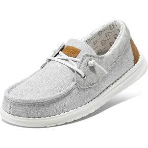 STQ Women's Boat Shoes with Orthopedic Insole Slip On Business Casual Shoes for Plantar Fasciitis Lightweight Loafers