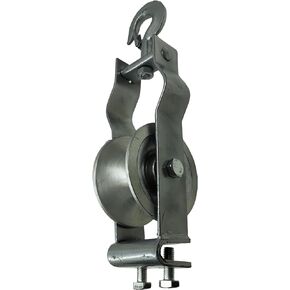 Heavy-Duty Cable Pulley for the Installation Power, Ethernet, and Fiber Optic Cables, All-Metal Construction, Carbon Steel Frame, 4.4" Aluminum Alloy Wheel, Suspension/Base Mounting