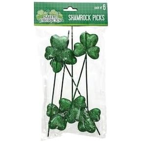 St. Patrick's Day Shamrock Picks, Two (2) 6-ct. Packs by Sham's Boutique