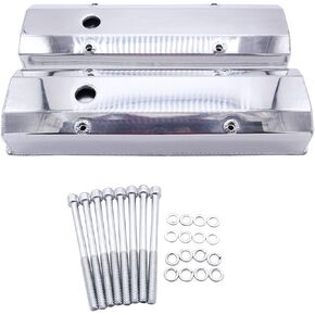 Tall Valve Covers 1/4" Billet Rail Compatible for SBC 283 302 305 327 350 383 400