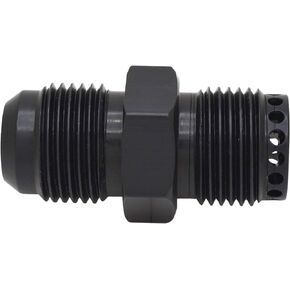 ICT Billet Valve Cover Baffle Fitting 10AN Flare to -10AN ORB Black Anodized Black Anodized Crank Case Breather Flare PCV 551883-10-10