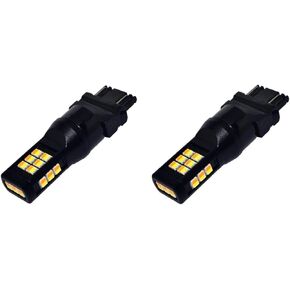 Alla Lighting T25 3157 LED Switchback Bulbs Dual Color White/Amber Turn Signal Lights 3457NA 4157NA 3157A 3757NAK 4057 Extremely Super Bright 3035-SMD 12V Replacement