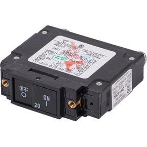 Blue Sea Systems 7457 Circuit Breaker C-Series Flat Rocker 20A AC UL489