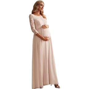 Ever-Pretty Women's 3/4 Sleeve A-line Lace Embroidery Chiffon Maternity Party Dress 20797