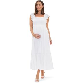 Ripe Hail Spot Dress White
