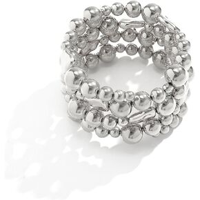 Multi-layered Beads Upper Arm Bracelet Adjustable Metal Tassel Arm Chain Bracelet Bikini Armband Chain Summer Pearl Arm Cuff Bangle Body Accessories Jewelry for Women Girls