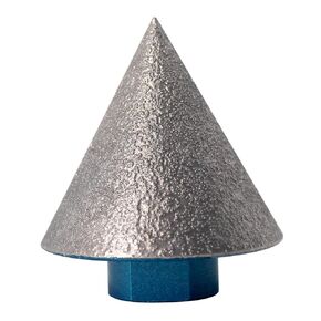 Diamond Beveling Chamfer Bit,2 Inch 50mm x 5/8"-11 Thread Cone Tile Bit Finger Milling Bits for Enlarging, Polishing The Exsit Holes in Tile Marble Granite Ceramic Countersink Drill Bits