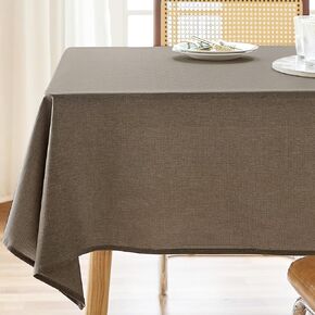 Textured Tablecloth Rectangle 52x70 Waterproof Spill-Proof Wipeable Table Cloth Wrinkle Free Linen Outdoor Table Cover for Birthday Party Farmhouse Kitchen Tablecloths Up to 54''X36'' Tables