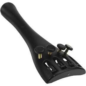 1/4 Violin Tailpiece, Aluminum Alloy Violin Black Tail Piece Built with 4 Pcs Fine Tuners