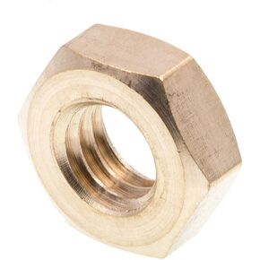 Prime-Line 9074534 Machine Screw Hex Nuts, 3/8 In.-16, Solid Brass (10 Pack)