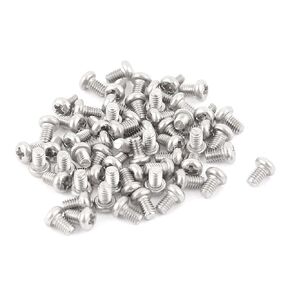 uxcell M2.5 x 4mm 304 Stainless Steel Cross Head Phillips Pan Head Screws Bolt 60pcs