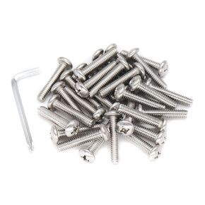 binifiMux 2#-56 x 3/8" Pan Head Machine Screw, Phillips Drive, 304 Stainless Steel 18-8, Bright Finish, Fully Machine Thread, 100 Pcs