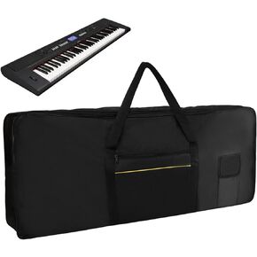 EKDJKK 61 Keys Electric Piano Keyboard Gig Bag, Portable Electric Piano Keyboard Case, 61 Note Keyboard Bag, Piano Padded Case with Shoulder Strap and Storage Pocket, 38.6"×16"×5"