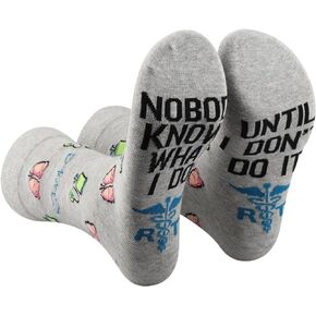 PXTIDY 1 Pairs Lung Therapist Sock Respiratory Therapy Gift Pulmonlogy Gift RT Gift RT Graduation Gift Respiratory Nuse Sock